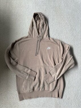 Nike Men’s Club Pullover Fleece Hoodie size Small khaki